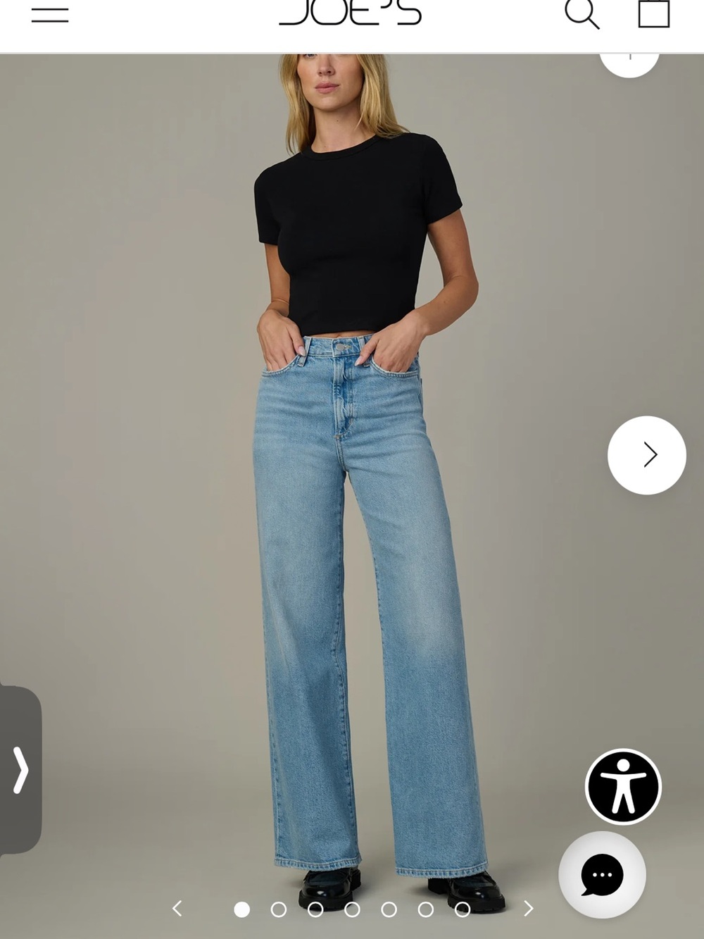 Joes Jeans wide leg petite light wash jeans NWT
